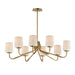 Myhouse Lighting Maxim - 12698WTNAB - Eight Light Chandelier - Durham - Natural Aged Brass