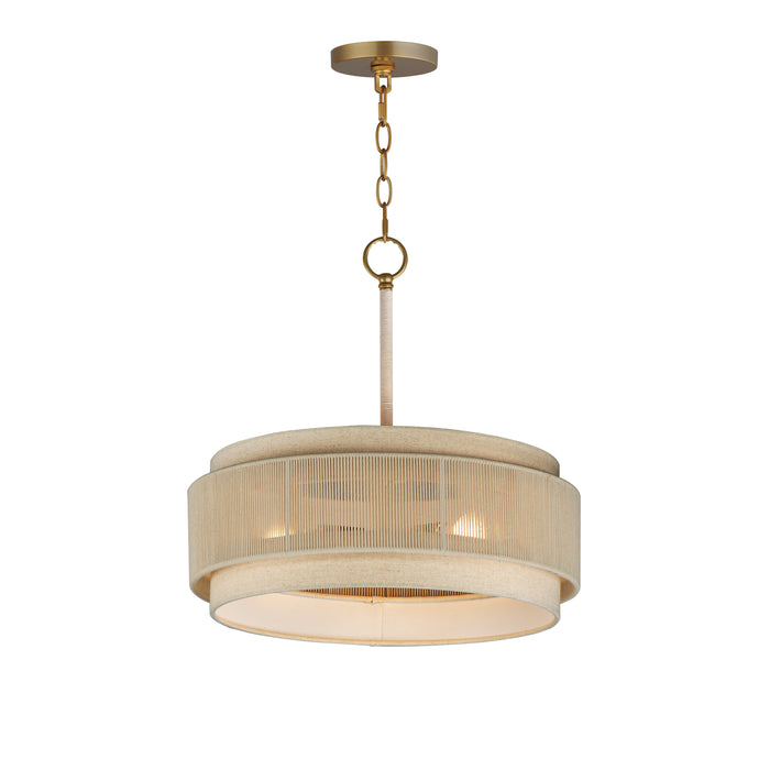 Myhouse Lighting Maxim - 12813OFNAB - Three Light Pendant - Seacliff - Natural Aged Brass