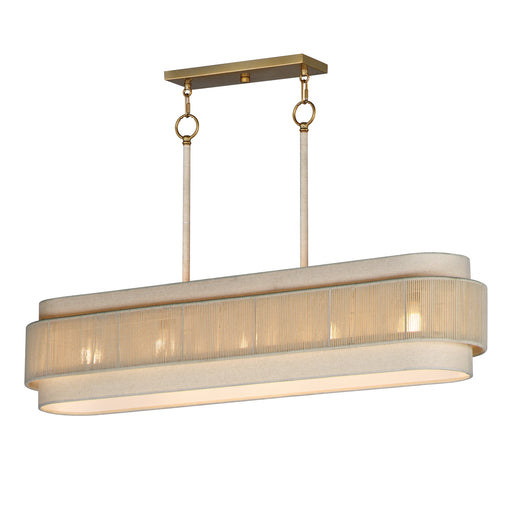 Myhouse Lighting Maxim - 12815OFNAB - Five Light Linear Chandelier - Seacliff - Natural Aged Brass