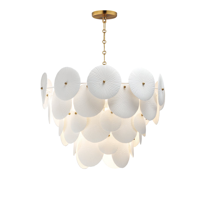 Myhouse Lighting Maxim - 12825WTNAB - Five Light Pendant - Isla - Natural Aged Brass