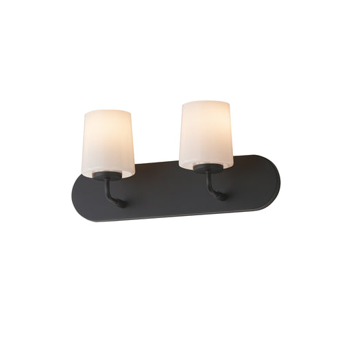 Myhouse Lighting Maxim - 12892WTBK - Two Light Bath Vanity - Durham - Black
