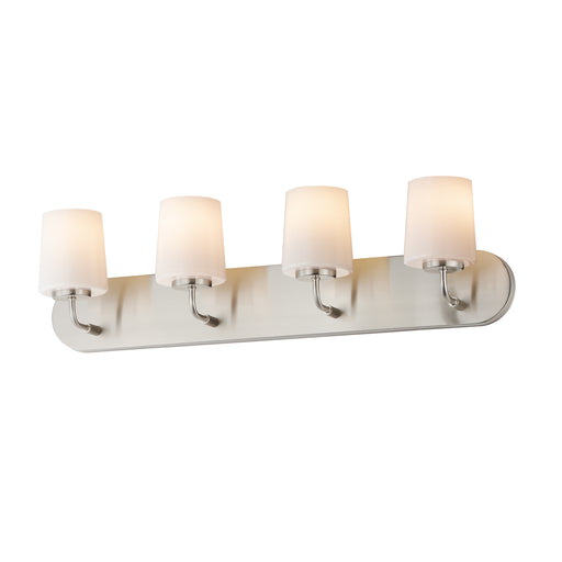 Myhouse Lighting Maxim - 12894WTSN - Four Light Bath Vanity - Durham - Satin Nickel