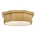 Myhouse Lighting Hinkley - 46993HB - LED Flush Mount - Facet - Heritage Brass