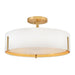 Myhouse Lighting Hinkley - 47573LCB - LED Semi-Flush Mount - Halle - Lacquered Brass