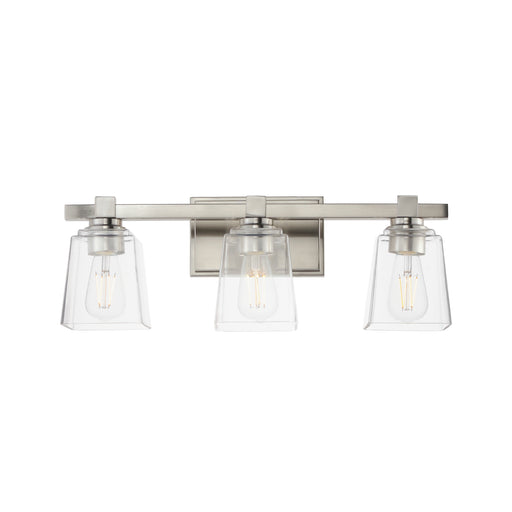 Myhouse Lighting Maxim - 21383CLSN - Three Light Bath Vanity - Cubos - Satin Nickel