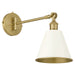 Myhouse Lighting Quorum - 5320-1-0880 - One Light Wall Mount - Bailey - Studio White w/ Aged Brass
