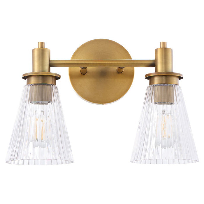 Myhouse Lighting Quorum - 5803-2-47 - Two Light Vanity - Lawton - Brushed Brass