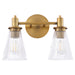 Myhouse Lighting Quorum - 5803-2-47 - Two Light Vanity - Lawton - Brushed Brass