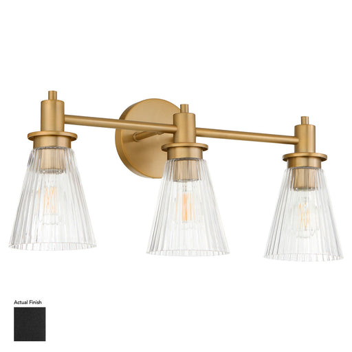 Myhouse Lighting Quorum - 5803-3-59 - Three Light Vanity - Lawton - Matte Black