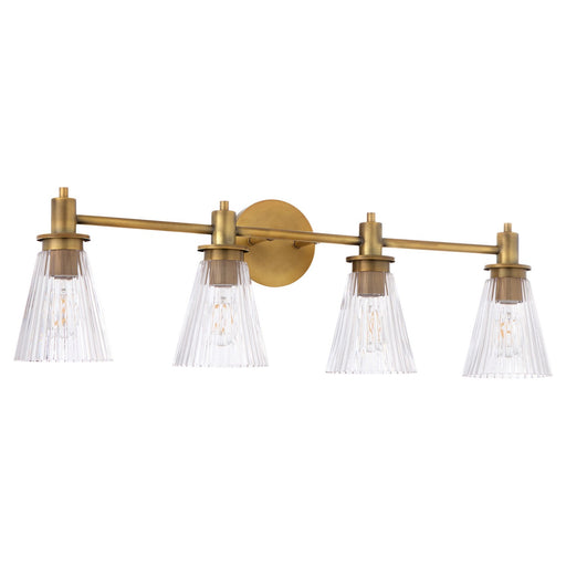 Myhouse Lighting Quorum - 5803-4-47 - Four Light Vanity - Lawton - Brushed Brass