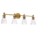 Myhouse Lighting Quorum - 5803-4-47 - Four Light Vanity - Lawton - Brushed Brass