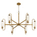 Myhouse Lighting Quorum - 6015-6-47 - Six Light Chandelier - Whitmire - Brushed Brass