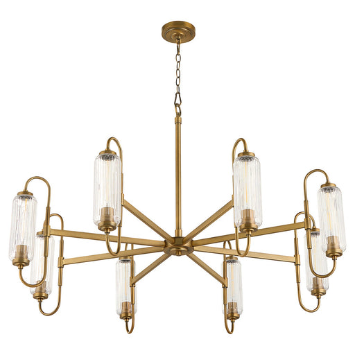 Myhouse Lighting Quorum - 6015-8-47 - Eight Light Chandelier - Whitmire - Brushed Brass