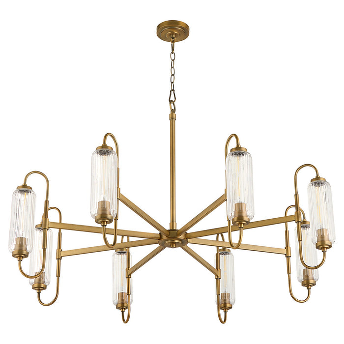 Myhouse Lighting Quorum - 6015-8-47 - Eight Light Chandelier - Whitmire - Brushed Brass