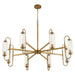 Myhouse Lighting Quorum - 6015-8-47 - Eight Light Chandelier - Whitmire - Brushed Brass
