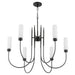 Myhouse Lighting Quorum - 6024-6-59 - Six Light Chandelier - Jerome - Matte Black