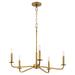 Myhouse Lighting Quorum - 6307-5-47 - Five Light Chandelier - Rutherford - Brushed Brass