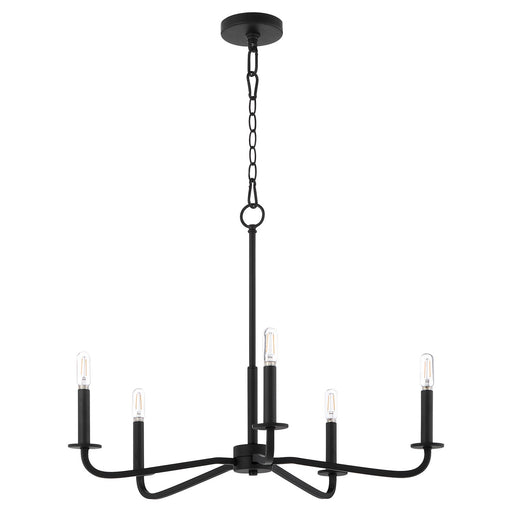 Myhouse Lighting Quorum - 6307-5-59 - Five Light Chandelier - Rutherford - Matte Black