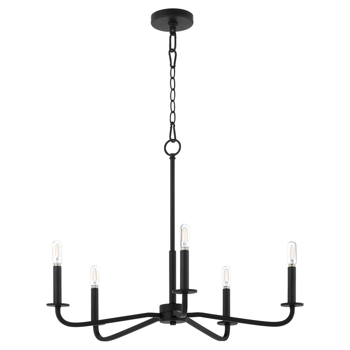 Myhouse Lighting Quorum - 6307-5-59 - Five Light Chandelier - Rutherford - Matte Black