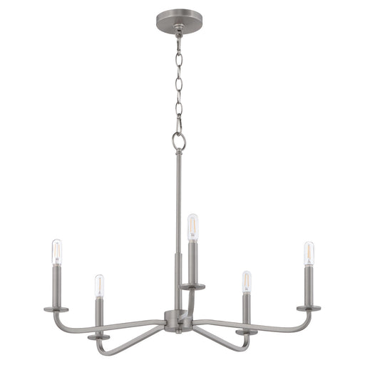 Myhouse Lighting Quorum - 6307-5-65 - Five Light Chandelier - Rutherford - Satin Nickel