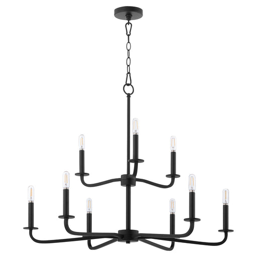 Myhouse Lighting Quorum - 6307-9-59 - Nine Light Chandelier - Rutherford - Matte Black