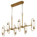 Myhouse Lighting Quorum - 6615-6-47 - Six Light Pendant - Whitmire - Brushed Brass