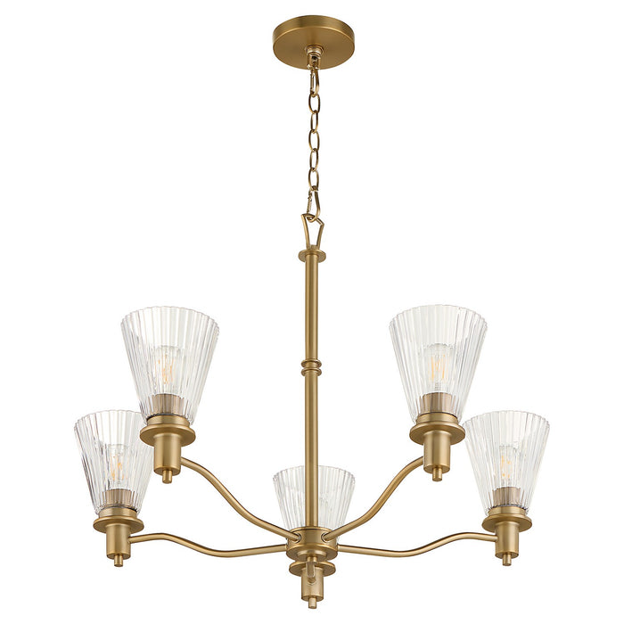 Myhouse Lighting Quorum - 6803-5-47 - Five Light Chandelier - Lawton - Brushed Brass