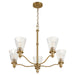 Myhouse Lighting Quorum - 6803-5-47 - Five Light Chandelier - Lawton - Brushed Brass