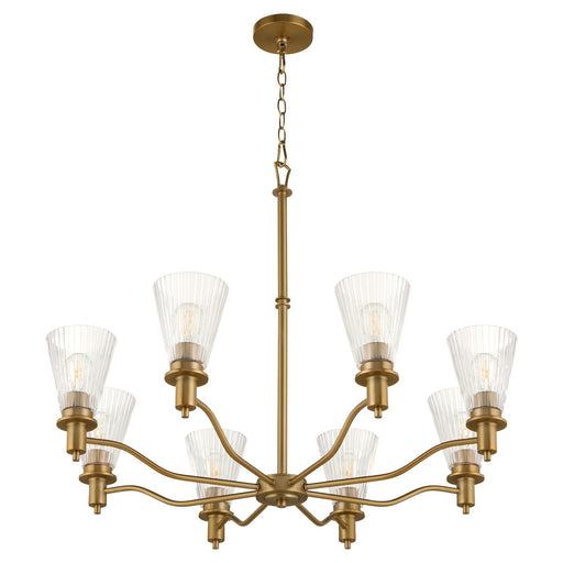 Myhouse Lighting Quorum - 6803-8-47 - Eight Light Chandelier - Lawton - Brushed Brass