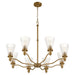 Myhouse Lighting Quorum - 6803-8-47 - Eight Light Chandelier - Lawton - Brushed Brass