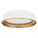 Myhouse Lighting Quorum - 8-2018-0847 - Ceiling Mount - Legend - Studio White / Brushed Brass
