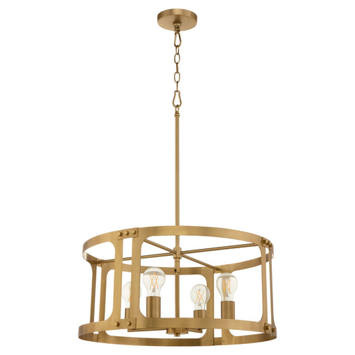 Myhouse Lighting Quorum - 8231-4-47 - Four Light Pendant - Colburn - Brushed Brass