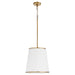 Myhouse Lighting Quorum - 8309-3-47 - Three Light Pendant - Marlon - Brushed Brass