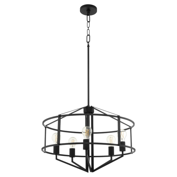 Myhouse Lighting Quorum - 8373-5-59 - Five Light Pendant - Tobin - Matte Black