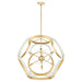 Myhouse Lighting Quorum - 866-8-0880 - Eight Light Pendant - Domain - Studio White w/ Aged Brass