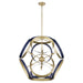 Myhouse Lighting Quorum - 866-8-3280 - Eight Light Pendant - Domain - Blue w/ Aged Brass