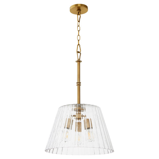 Myhouse Lighting Quorum - 8803-3-47 - Three Light Pendant - Lawton - Brushed Brass