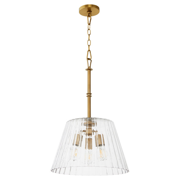 Myhouse Lighting Quorum - 8803-3-47 - Three Light Pendant - Lawton - Brushed Brass
