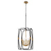 Myhouse Lighting Quorum - 880-5-5947 - Five Light Pendant - Bishop - Matte Black / Brushed Brass