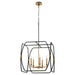 Myhouse Lighting Quorum - 881-5-5947 - Five Light Pendant - Bishop - Matte Black / Brushed Brass