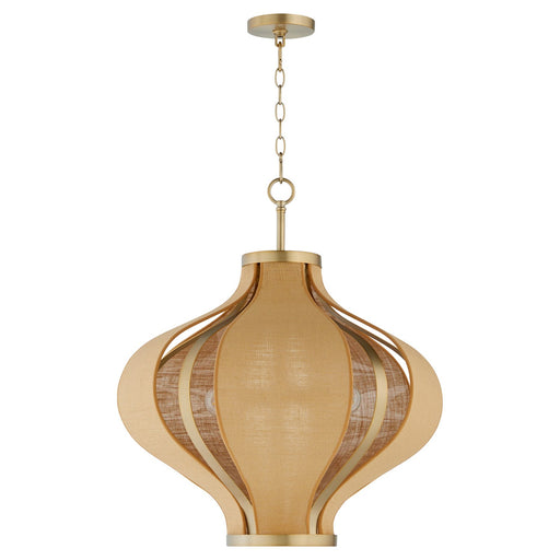 Myhouse Lighting Quorum - 892-3-80 - Three Light Pendant - Monroe - Aged Brass