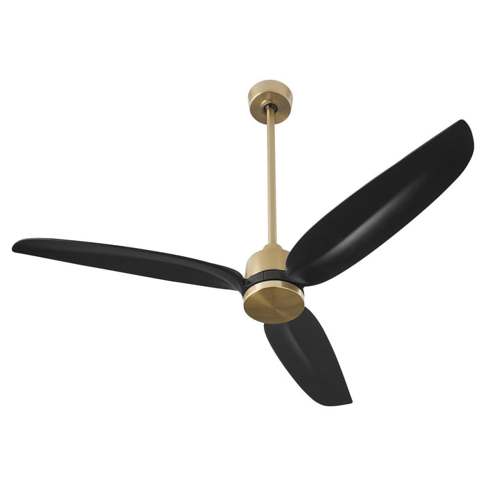 Myhouse Lighting Quorum - 34583-80 - 58"Patio Fan - Exodus - Aged Brass w/ MB downrod