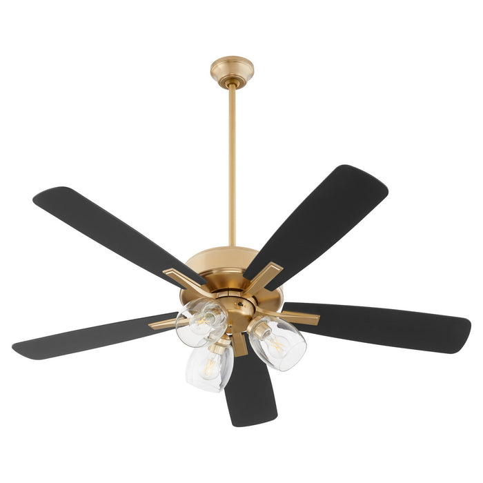 Myhouse Lighting Quorum - 4525-0380 - 52"Ceiling Fan - Ovation - Aged Brass