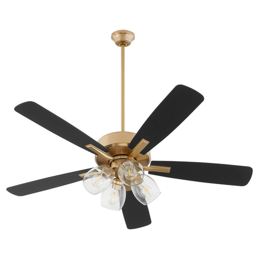 Myhouse Lighting Quorum - 4525-0480 - 52"Ceiling Fan - Ovation - Aged Brass