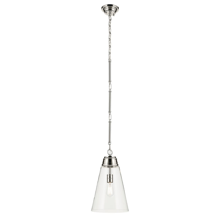 Myhouse Lighting Kichler - 52661PNCLR - One Light Pendant - Marsailli - Polished Nickel
