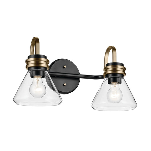 Myhouse Lighting Kichler - 55154BKCLR - Two Light Bath - Farum - Black