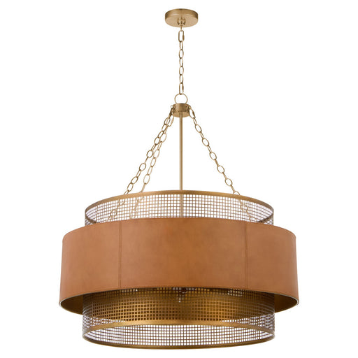 Myhouse Lighting Cyan - 11932 - Six Light Chandelier - Newcomb - Aged Brass/Brown
