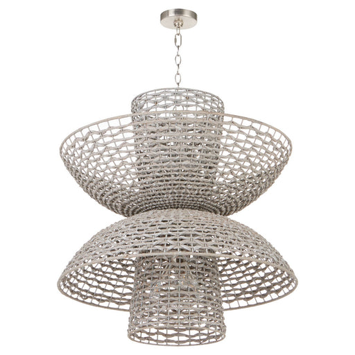 Myhouse Lighting Cyan - 11933 - Six Light Chandelier - Masasa - Pale Grey/Nickel