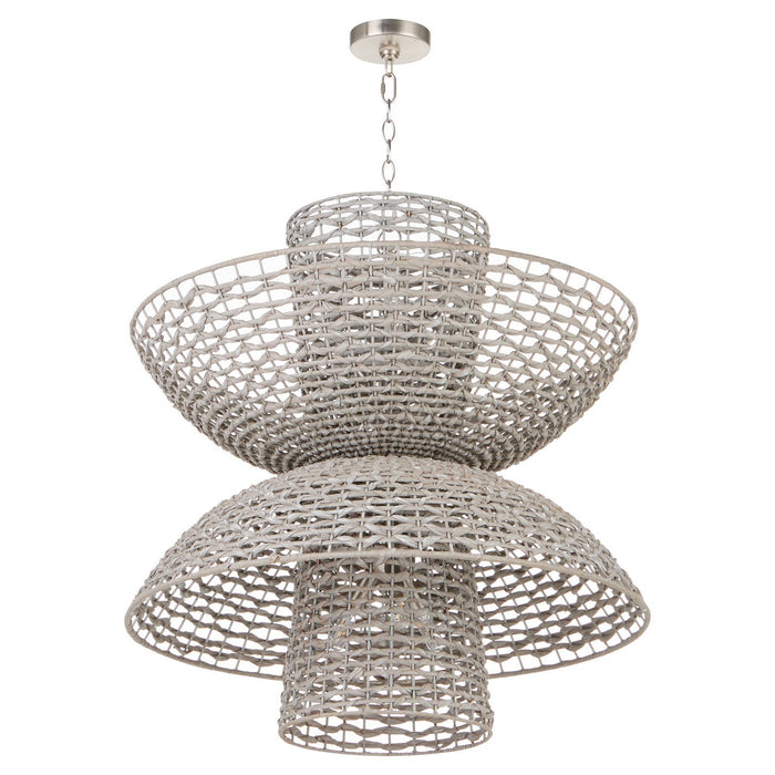 Myhouse Lighting Cyan - 11933 - Six Light Chandelier - Masasa - Pale Grey/Nickel