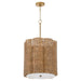 Myhouse Lighting Cyan - 11936 - Four Light Pendant - Boracay - Natural Cane/Antique Brass